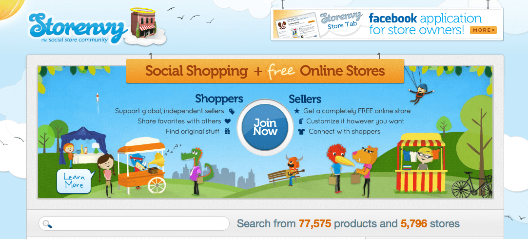 storenvy, spark boutik. social media